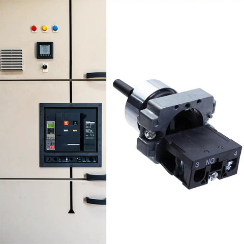 3 Pack ZB2-BE101 2 Position 1NO SPST 22mm Latching Round Top Rotary Selector Switch AC 600V 10A for industrial panels