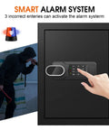 Large 3.4 Cu Ft Home Safe With Fire And Water Proof, Electronic Keypad, alarm system activated with incorrect entries