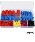 Dope 125 Piece Silicone Rubber Tapered Plug Assortment Kit For Tight Fittings, High Temp Heat Resistant Stuffing Blocks And Hose Seals That Never Crack Or Shrink On Your Car Projects, 125-piece case
