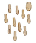 11 Piece Copper Drill Chuck Collet Adapter For 4.8mm Tail Rotary Tools Versatile Electric Nail Drill And CNC Setup Swivel Grip Kit