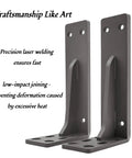 Heavy Duty Hidden L Brackets For Wood Walls Pair Of Floating Shelf Brackets with clean minimalist design against white background