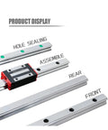 Smooth High Precision Linear Guide Rail Kit For CNC 250mm HGR25 Rails With Green Plugs Pre Drilled Support Bars, assembled view