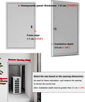 Rock Solid Soundproof Access Panel For AC Units Flush Mount Wall Cover Plate Heavy Duty Aluminum Frame with measurements.