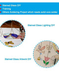 3.0mm Lead Free Solder Wire For Stained Glass Crafting used in colorful glass art projects display