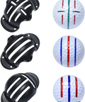 8 Pack Golf Ball Marker Set With Multicolor Line Markers And Alignment Stencils For Easy Ball Marking In Seconds Great Golf Accessories