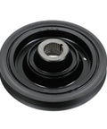 Harmonic Balancer Belt Drive Pulley For Honda Accord And Prelude, Durable OEM Grade Replacement Pulley, black circular component