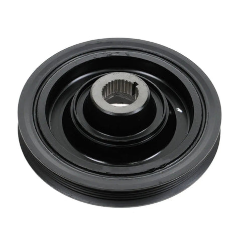 Harmonic Balancer Belt Drive Pulley For Honda Accord And Prelude, Durable OEM Grade Replacement Pulley, black circular component