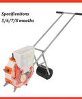 Manual Hand Push Garden Seeder With Stainless Steel Duckbill, Clear Seed Box, And Roller Wheel for planting