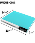 Meeting Ready 24-Pocket Presentation Binder For 8.5x11 Documents, 48 Page Capacity With Plastic Sleeves Aqua Portable Portfolio
