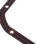 Differential Cover Gasket For 30 25 27 Axles With Elastomer Bead Seal For Dry Leak Free Performance Under High Horsepower And Extreme Temps Keeps Differentials Clean And Oil Seepage Gone black gasket close-up with bolt holes