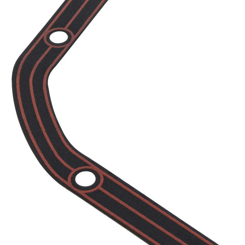 Differential Cover Gasket For 30 25 27 Axles With Elastomer Bead Seal For Dry Leak Free Performance Under High Horsepower And Extreme Temps Keeps Differentials Clean And Oil Seepage Gone black gasket close-up with bolt holes