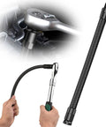 Half Inch Flexible Shaft Extension Extender For Tight Spaces Reach Bar and ratchet shown in automotive use