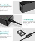 Close-up of 12V 5A Security Camera Power Supply With 8 Way Splitter Cable For Lorex Samsung Q See Night Owl Swann Annke CCTV
