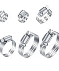 All In One Heavy Duty Stainless Steel Hose Clamp Kit With 24 Adjustable Worm Gear Clamps One Quarter Inch To Three Inches 6 To 76mm