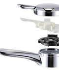 Slick Chrome Metal Lever Handle Kit For Delta 17 Shower Valve Swap Dual Function Faucet Control smooth chrome handle with inner components