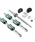 Dual HGR15 Linear Guide Rail Kit With HGH15CA Blocks And SFU1605 Ballscrews Set Including BFBK12 Nut Housing DSG16H And D25l30 Coupler For CNC Mills And Dope 3D Printer Upgrades 1605 750, rail kit parts
