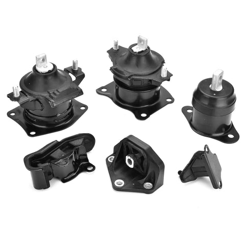 Honda Accord 3.0L Engine Motor Mount Set Six Piece Drop In Ready Replacement Kit For Auto Transmission Fits 2003 2004 2005 2006 2007