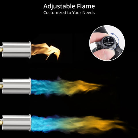 Powerful Propane Torch For Grillin And Cookin, Grilling Steak, Searing, Sous Vide, Welding, and Wood Burning flame levels