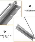 Automatic Stainless Steel Door Closer For Home Use with easy install and quiet operation for indoor and outdoor doors