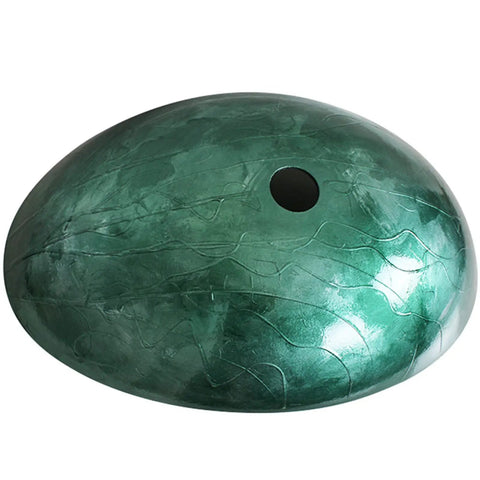 Top Drawer Green Oval Tempered Glass Vessel Sink For Stylish Bathroom Vanity Refresh Above Counter Wash Basin With Pop Up Drain and No Sweat Setup Built Rock Solid And Scratch Resistant Always