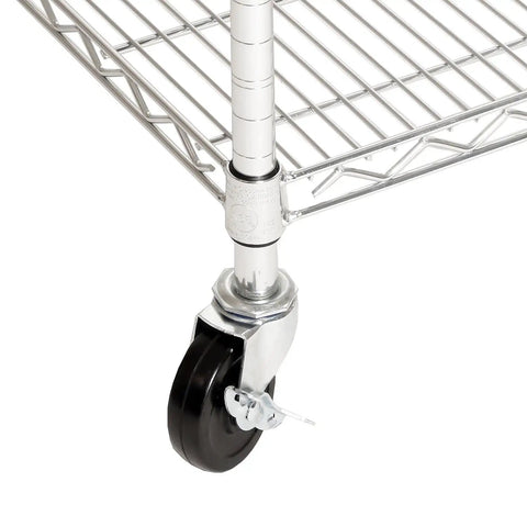 Commercial Grade Steel Wire Shelving Unit Five Tier Adjustable Storage Rack 36 X 24 X 76 Inches Zinc Plated Garage Kitchen Warehouse NSF Certified Top Shelf Organization Built Tough For The Daily Grind