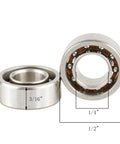 Ten Piece R188 Deep Groove Ball Bearings With Nylon Cages And C3 Clearance optimized for fidget spinners, 1/4 inch inner diameter.