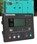 Electronic Generator Controller Module With LCD Display AMF Function Auto Transfer Switch Eight Language Support Load Test Key No Fuss Backlit Display For Smooth Utility To Generator Power Transfer, black plastic genset controller