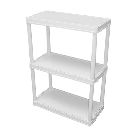 No Sweat 3 Tier Storage Shelving Units In Fresh White, 2 Pack Of Interconnectible Closet Organizers Perfect For Messy Pantries, Cluttered Garages, Laundry Rooms, Total Space Savers And Organizing Heroes