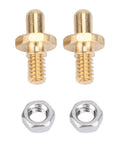 Stainless Steel Hinge Pin Replacement Kit For Summit Spirit Grills, 2 pcs with bolts and nuts, shown in close-up.