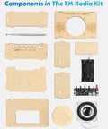 Components of Hands On FM Radio Kit for Kids and Teens STEM Electronic DIY Experiment Kit Engineering Building Project