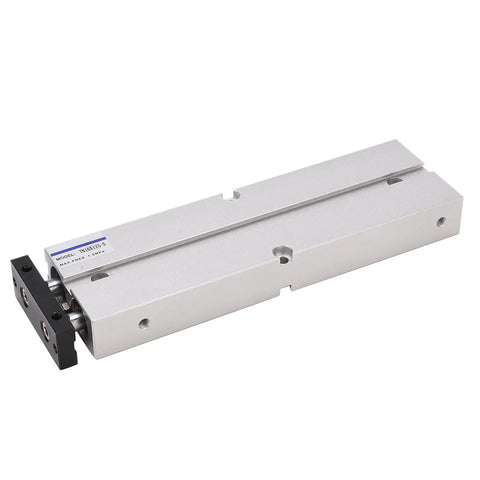 Double Rod Pneumatic Cylinder, Aluminum Alloy Body With 1.0 MPa Operating Pressure And Stroke From 10 mm To 200 Mm, side view