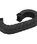 Rock Solid Low Noise Full Enclosed Nylon 66 Cable Drag Chain for CNC Machines, D30x38 mm, 1m, curved view