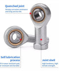 Top Notch Self Lubricating Rod End Bearings Pack PTFE Composite Material SA4P/K M4x0.7 Male Thread Heim Joint Low Noise High Speed Performance For Industrial Machinery And Linkages, pair