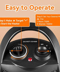 Compact Space Heater For Indoor Use 750W And 1500W With Thermostat UL Certified control panel instructions