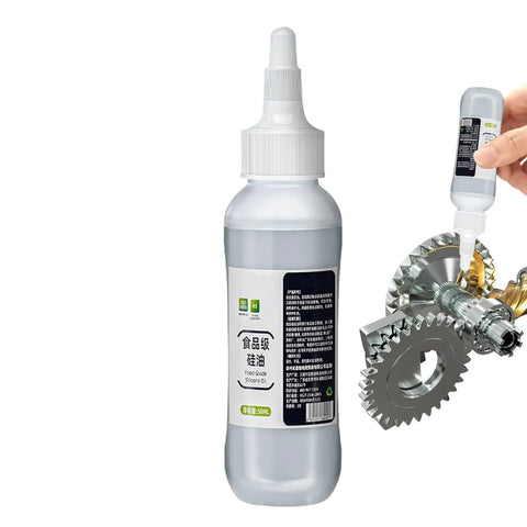Pro Grade High Temp Silicone Oil Lubricant For Food Processing Equipment And Conveyors Waterproof And Rust Resistant bottle and gears