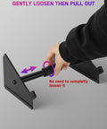 Adjusting the Heavy-Duty Adjustable Desktop Stand For Sampler, Synth, And MIDI Controller Or Drum Machine, non-slip base visible.