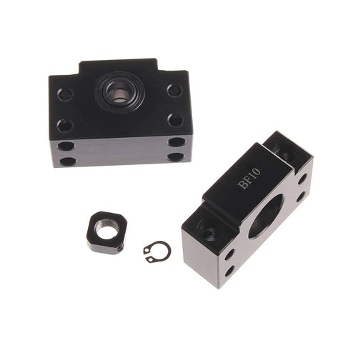 Black BK10 BF10 Ballscrew End Supports Set - Heavy-Duty Ballscrew Bearing Block Bracket For SFU1204 And CNC Router, high precision
