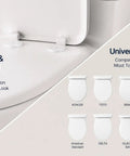 Heavy Duty Toilet Seat Screws Replacement Kit With Universal Bolts And Plastic Screw Cover Caps For Standard And Elongated Toilets No Sweat Bathroom Hardware Refresh, showing universal fit on various toilet seats.