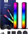 Lit RGBICW Smart Light Bars For TV PC And Gaming Setup With Scene And Music Sync, 16 Million Color Ambient Lighting Kit That Works With Alexa And Google Assistant