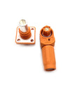 Heavy Duty 120A Battery Energy Storage Connector 25mm Wire Crimp Terminal With Right Angle Plug Socket IP67 Waterproof Rated At 1000V, orange plugs.
