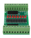 8 Channel Isolation Module For DC 12V 24V Power And Control Signals, PNP NPN Low High Level Output on green circuit board