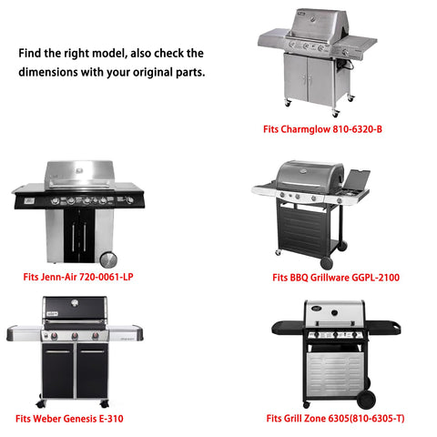 Premium Porcelain Coated Cast Iron Cooking Grates Set Of Two Twelve And Three Eighths By Nineteen And One Quarter Inches with gas grills compatibility