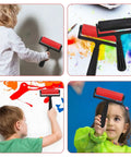 3 Pack Slick Glide Plastic Ink Rollers For Printmaking And Diamond Art Projects With Top Tier Build For Hassle Free Even Paint Spread And Legit Durable Home Craft Stamping Tool Set in use by children painting.