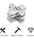Hidden Gate Hinge Set For Cabinets 1-3/4 Inch Invisible Hinge With Concealed Barrel 180 Degree Opening 6 Pack With Screws