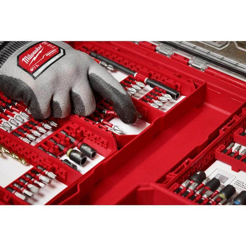 Milwaukee Shockwave impact driver bit set, 80-piece in red case