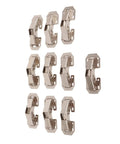 10 Pack No Drill Hidden Cabinet Hinges for cabinets, cupboards, and wardrobes, showing durable cold steel folded door hinge system