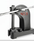 3 Ton Heavy Duty Manual Arbor Press With Solid Cast Iron Frame side view, ideal for riveting and bearing installation.