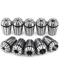 High Precision ER20 Spring Steel Collet Set, 10 Pieces CNC Milling Lathe Tools With Tight 0.03mm Run Out Tolerance image showing various collet sizes.