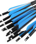 12 Pack 30 Inch Archery Aluminum Arrows With Spine 300 For Target Practice And Hunting Field Points, blue fletching and nocks