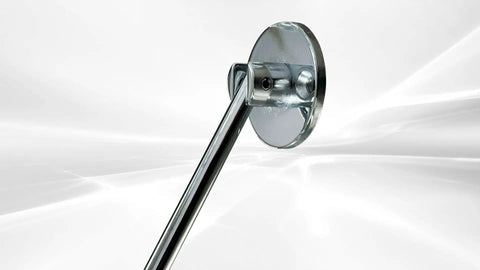 NSF Wall-Mounted Mop Sink Faucet, 8" Adjustable Centers, 6-1/2" Spout, Heavy Cast Spout with Pail Hook, BXF-S001 mount detail.